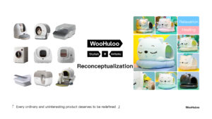 smart cat toilet woo, self cleaning litter box-beautiful design