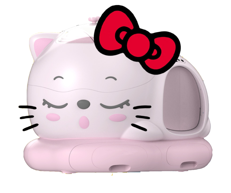 wh automitic self clean cat liter box pink