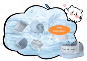 Sphere is detachable and washable.