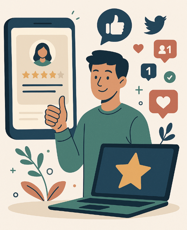 Image showing different social media icons