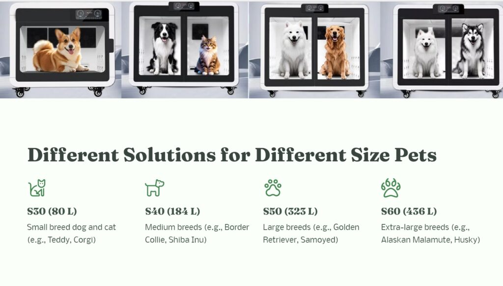 pet dryers for different size pets