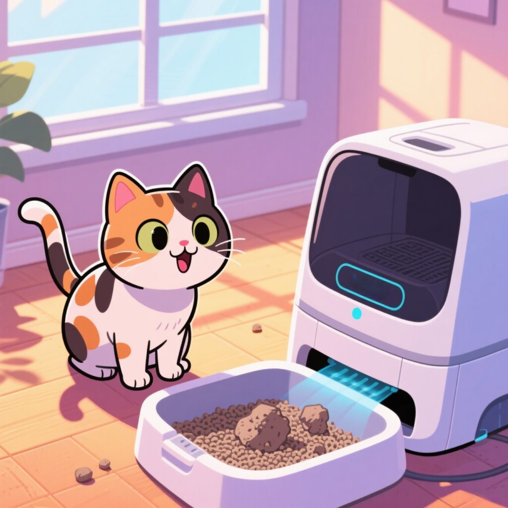 cats don't like the old litter box and are very fond of the new smart litter box 1 2