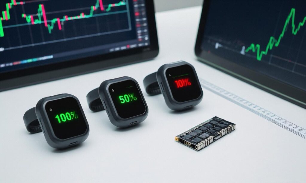 three pet gps with different battery