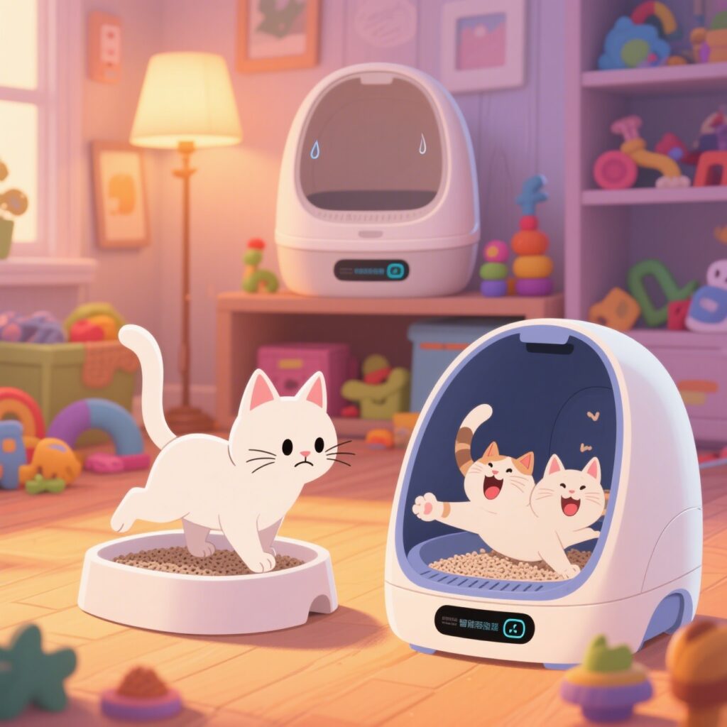 cats don't like the old litter box and are very fond of the new smart litter box 1 3