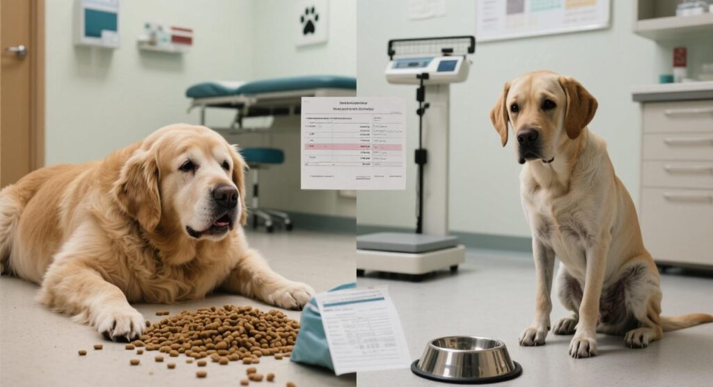 left is a fat dog and right is a thin dog